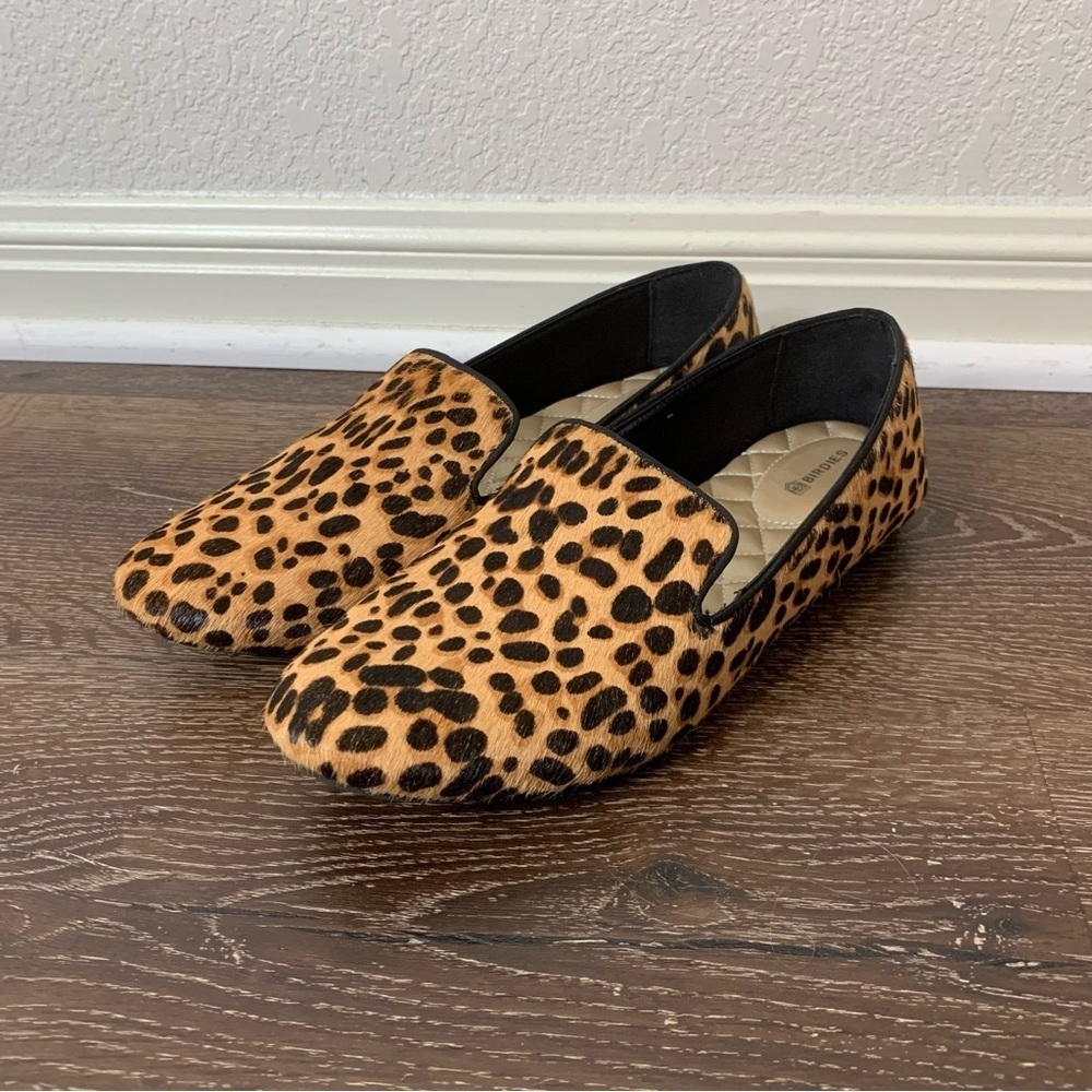 Birdies The Starling Loafers in Leopard print calf hair 9